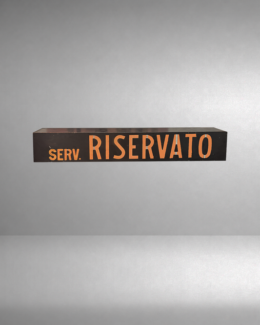 Insegna luminosa Servizio Riservato