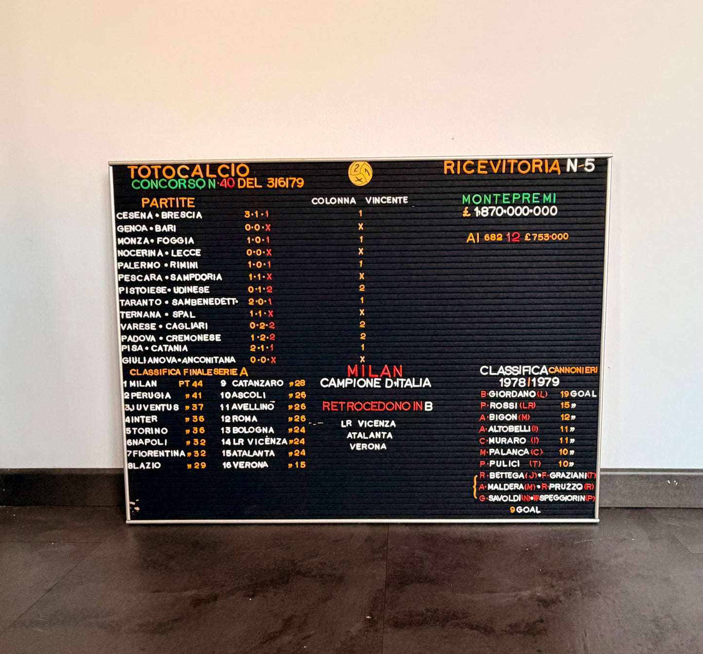 Listino prezzi - Totocalcio