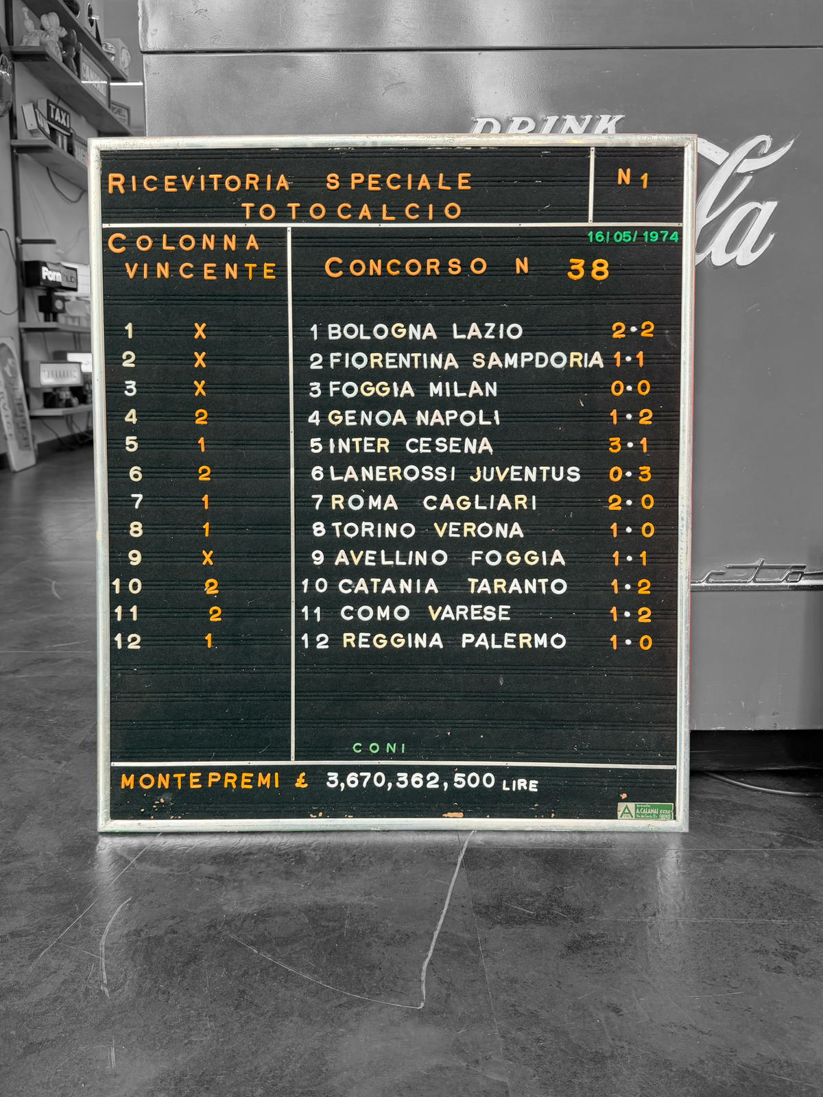 Listino prezzi Ricevitoria Speciale Totocalcio