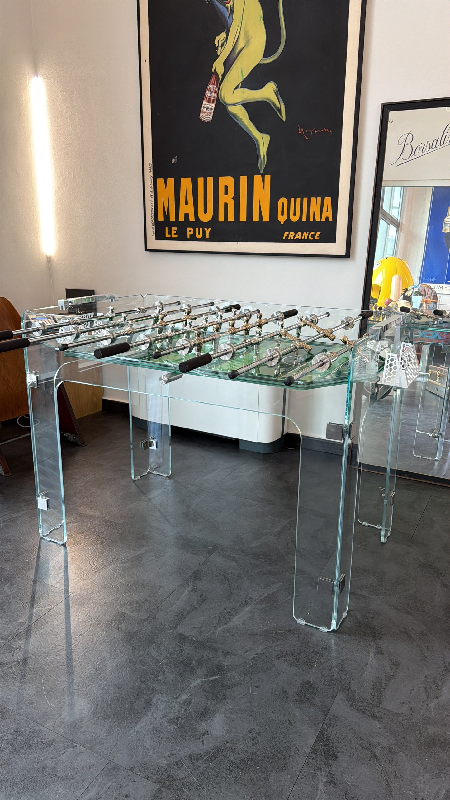 Calcio balilla in vetro