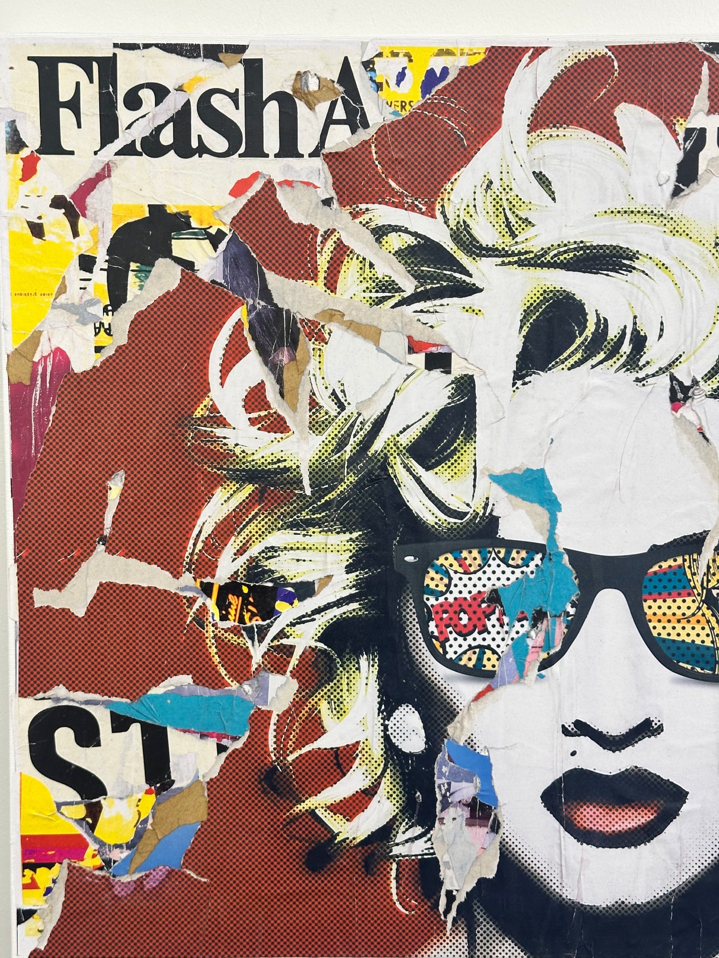 Décollage su tela - Madonna