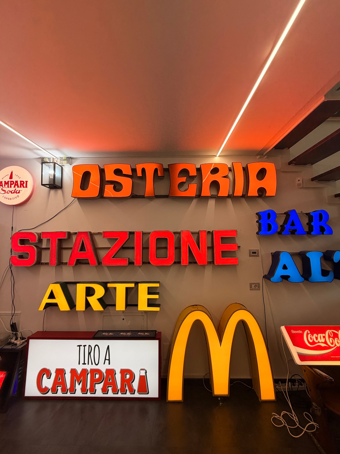 Insegna luminosa originale - Osteria