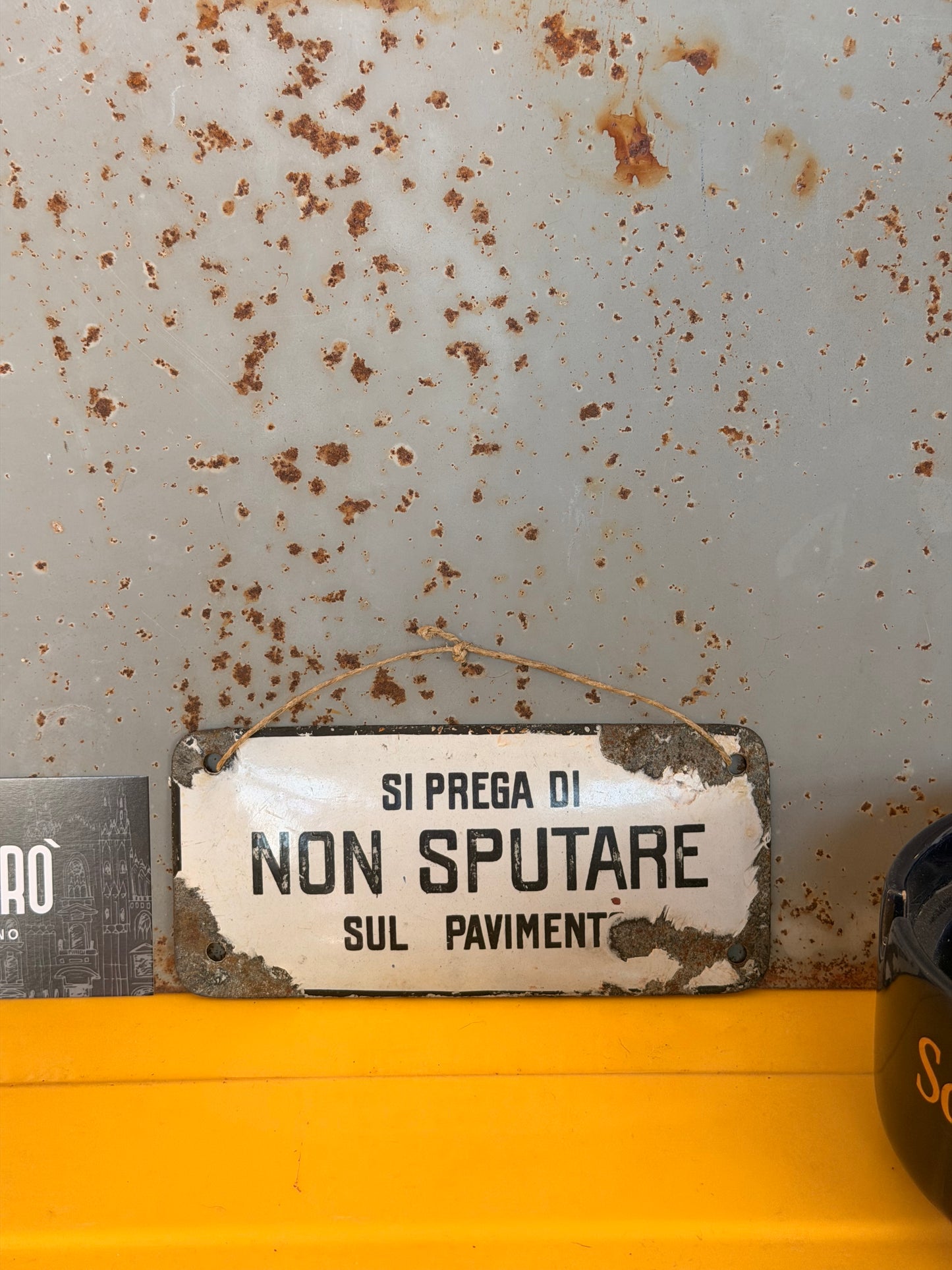 Targa smaltata originale Anni 50
