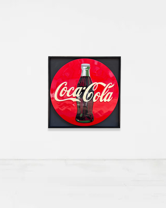 Insegna Originale in cornice - Coca Cola 70'