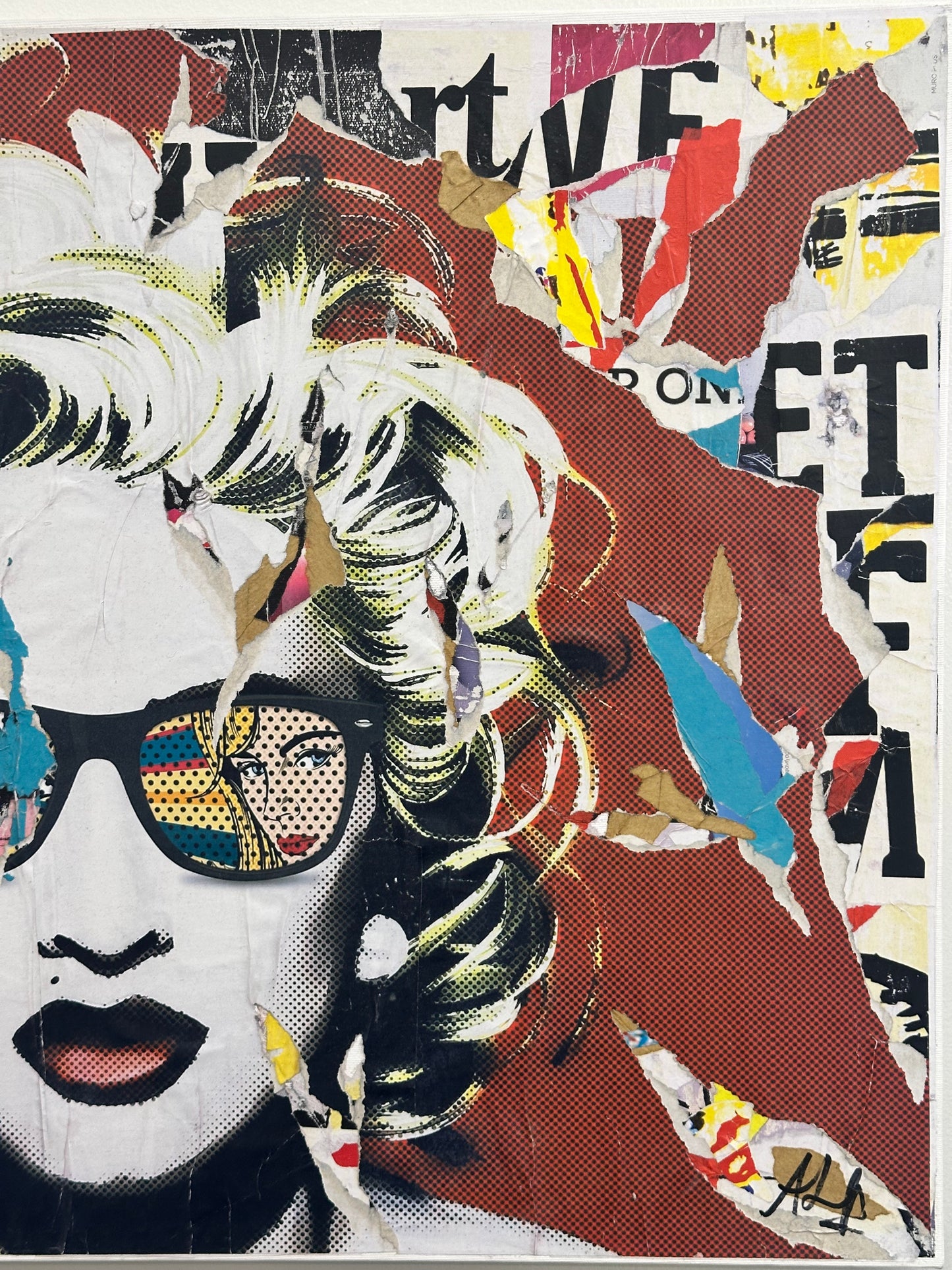 Décollage su tela - Madonna