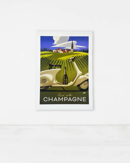 Manifesto Pubblicitario - Raid dello Champagne