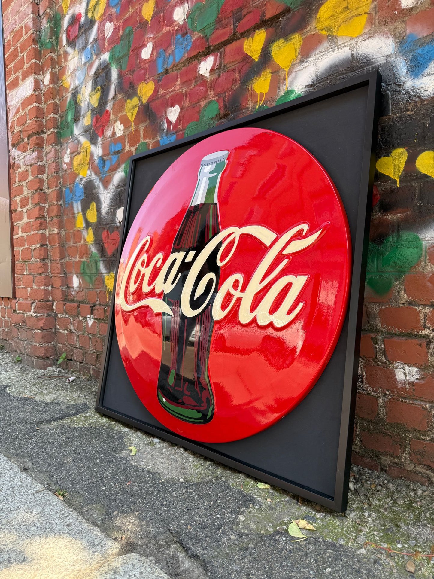 Insegna Originale in cornice - Coca Cola 70'