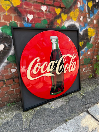 Insegna Originale in cornice - Coca Cola 70'