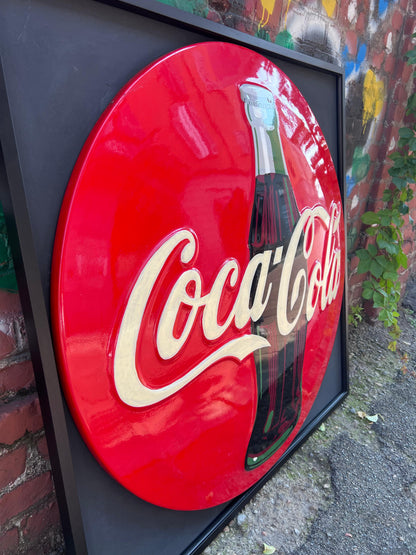 Insegna Originale in cornice - Coca Cola 70'